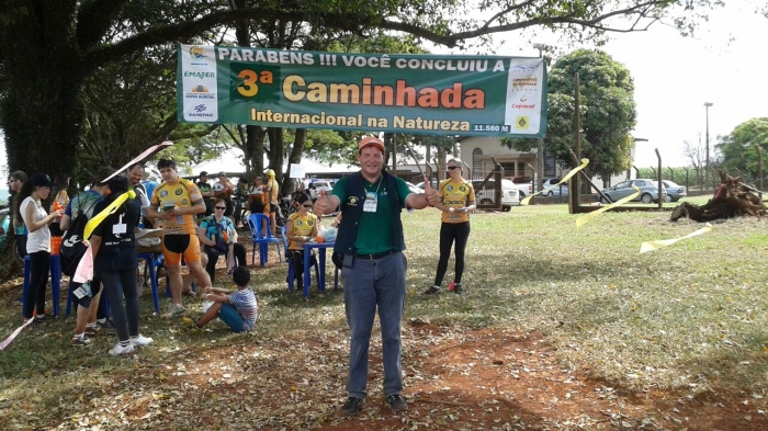 Imagem do dia - Terceira caminhada internacional na natureza em Nova Aurora (PR). Enviado pelo Técnico Agrícola David Clemente