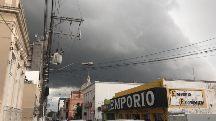 Início de temporal em São Gabriel (RS) - Foto: Guilherme Medeiros/Redes Sociais