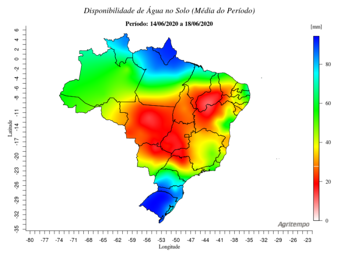 Água no solo - 19/06 - Agritempo
