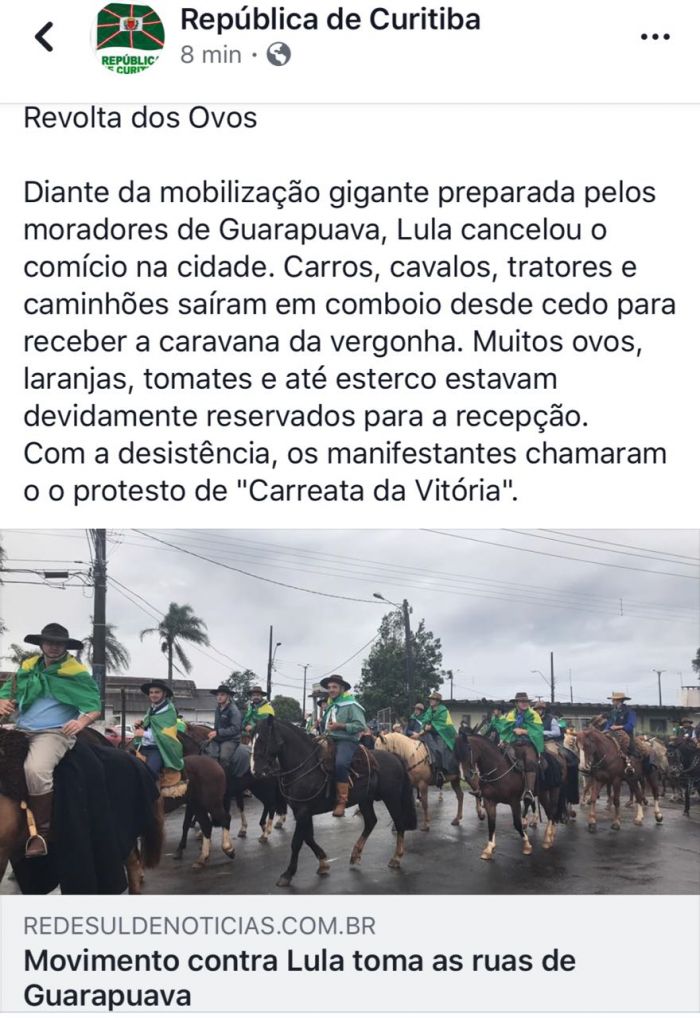 Manifestação em Guarapuava