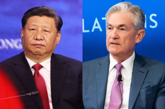 Xi Jinping e Jerome Powell