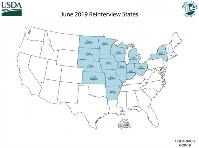 USDA repesquisa de área junho 2019