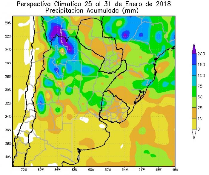 Chuvas Argentina - 25 janeiro-31 janeiro