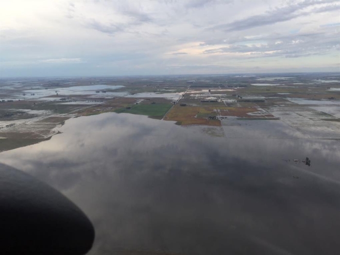 Campos inundados em General Villegas