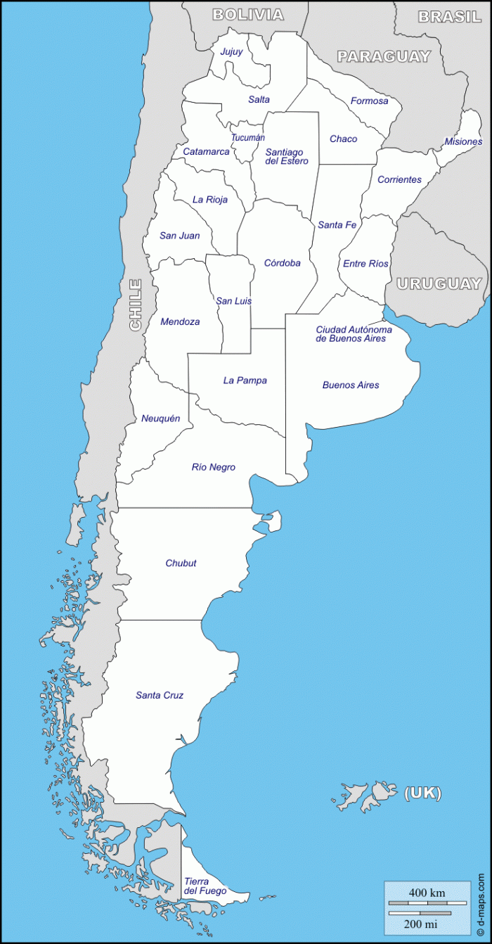 Mapa Político da Argentina