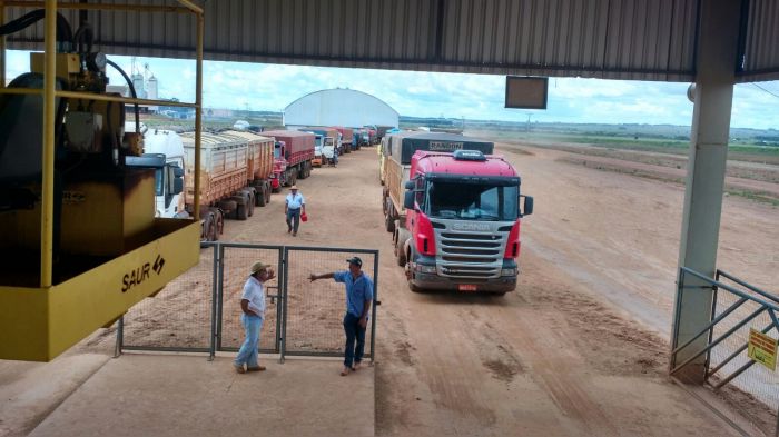 Imagem do dia - Carregamento da soja em Sidrolândia (MT). Enviado por Ederson Mariano